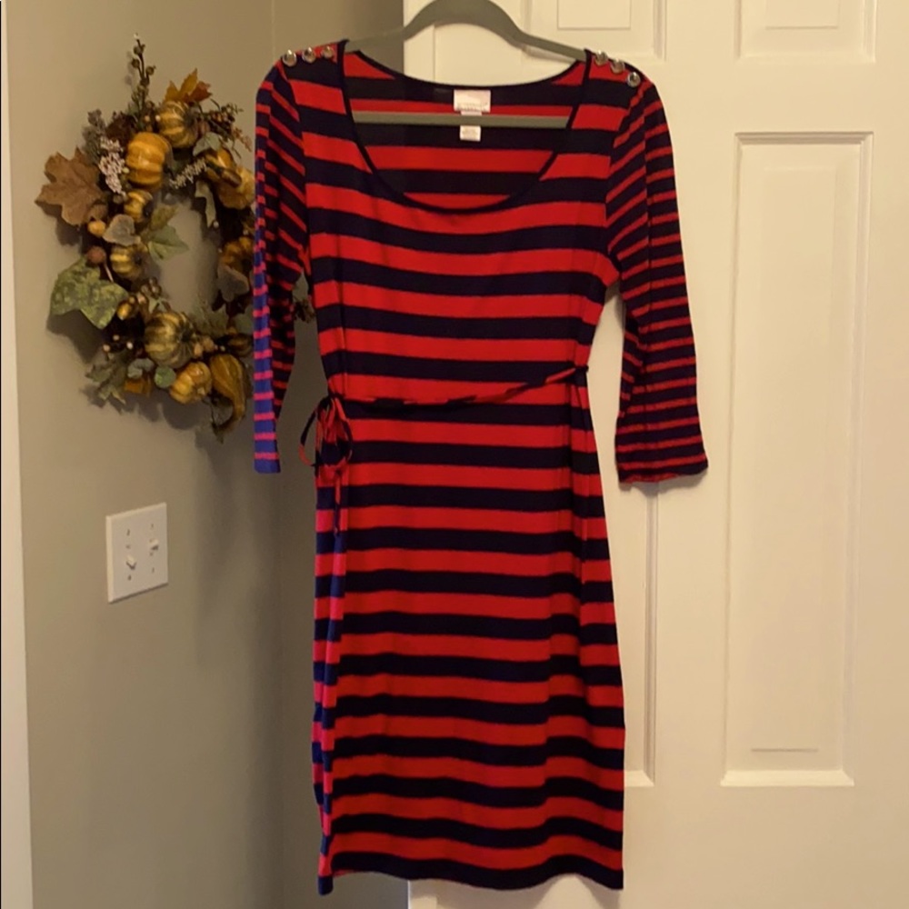 Striped Motherhood Maternity Dress
